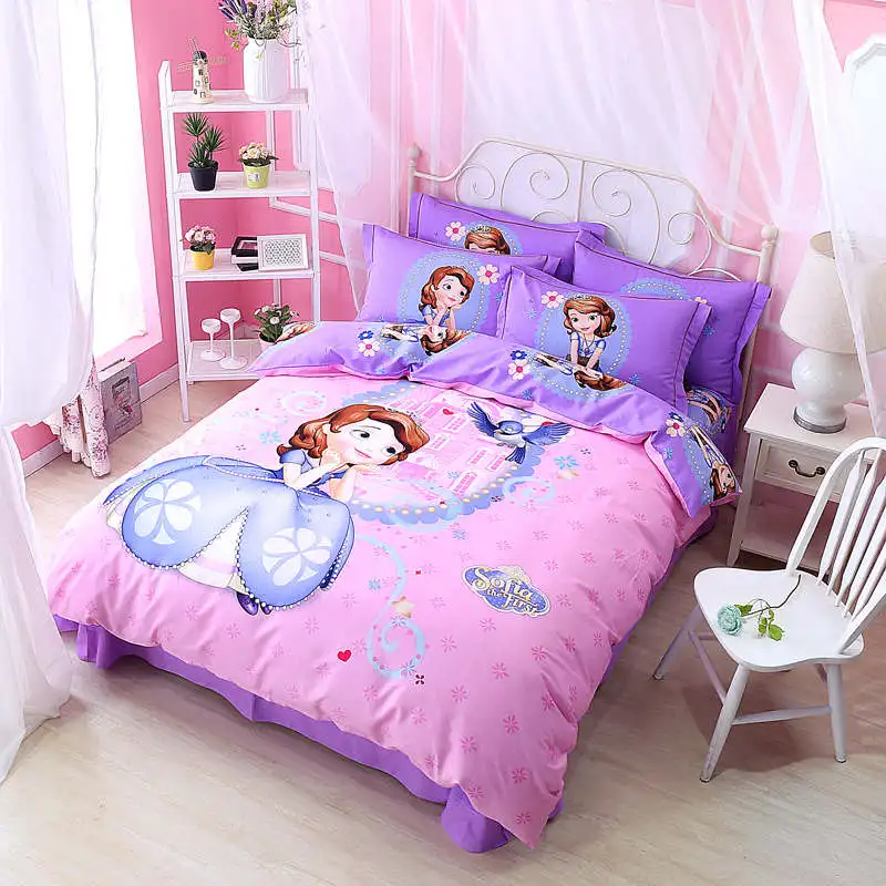 Purple Pink Sofia Princess Disney Comforter Bedding Set Twin Queen