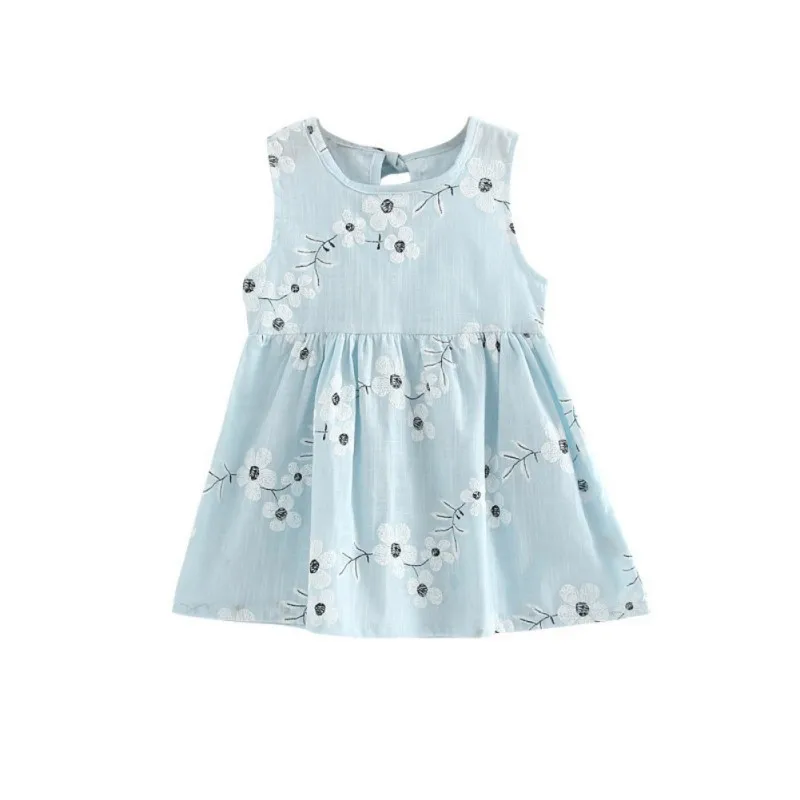 Infant Kids Girls Child A line Dress Sleeveless Floral Printed Kid