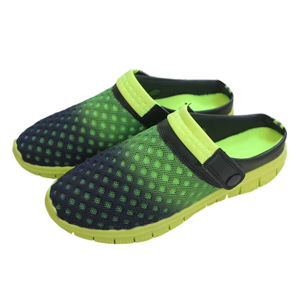 Новые дышащие сетчатые шлепанцы; пляжные открытые сандалии; Спортивная повседневная Летняя обувь - Цвет: Green
