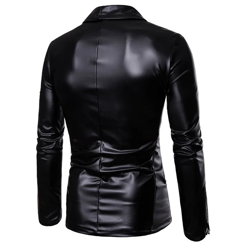 Leather Suit Blazer Men PU27 – iawear