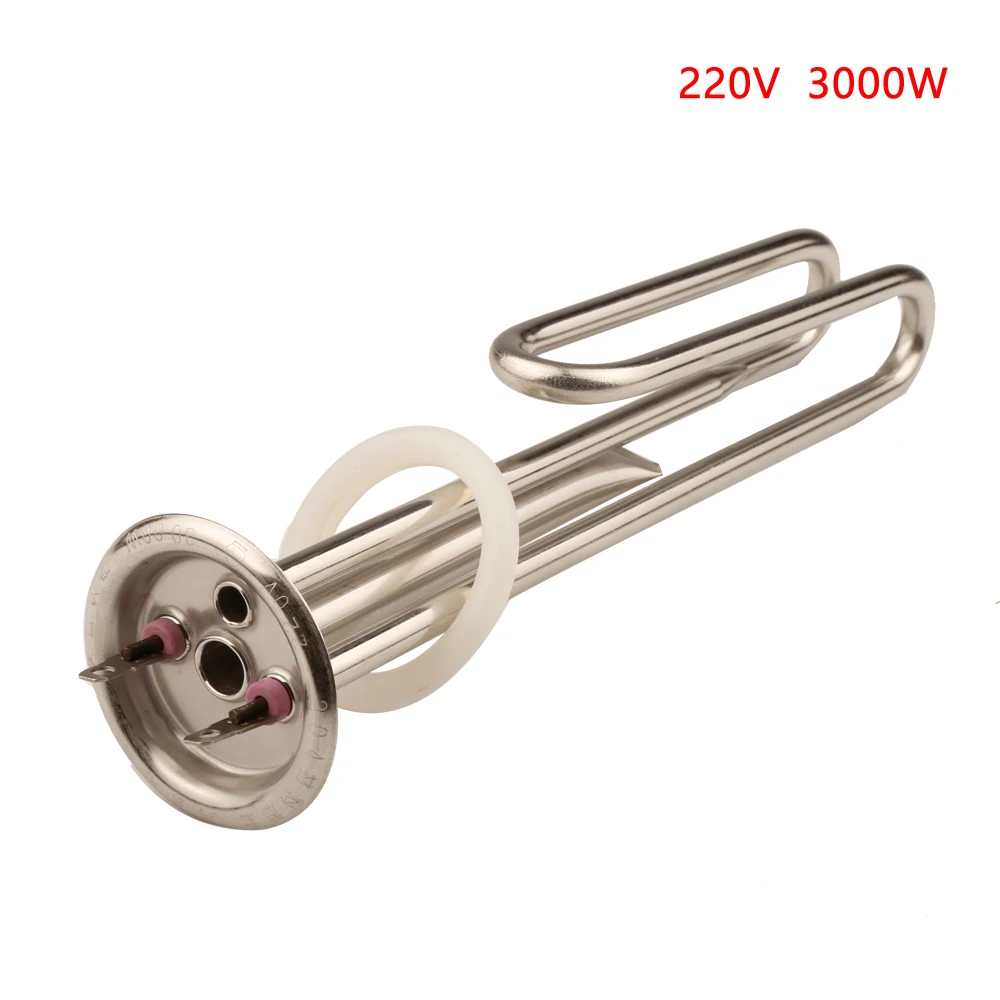 

220V 3000 W Boiler Electric Heat Tube with 63 mm Cap,2-probe Heating Element for Water Heater