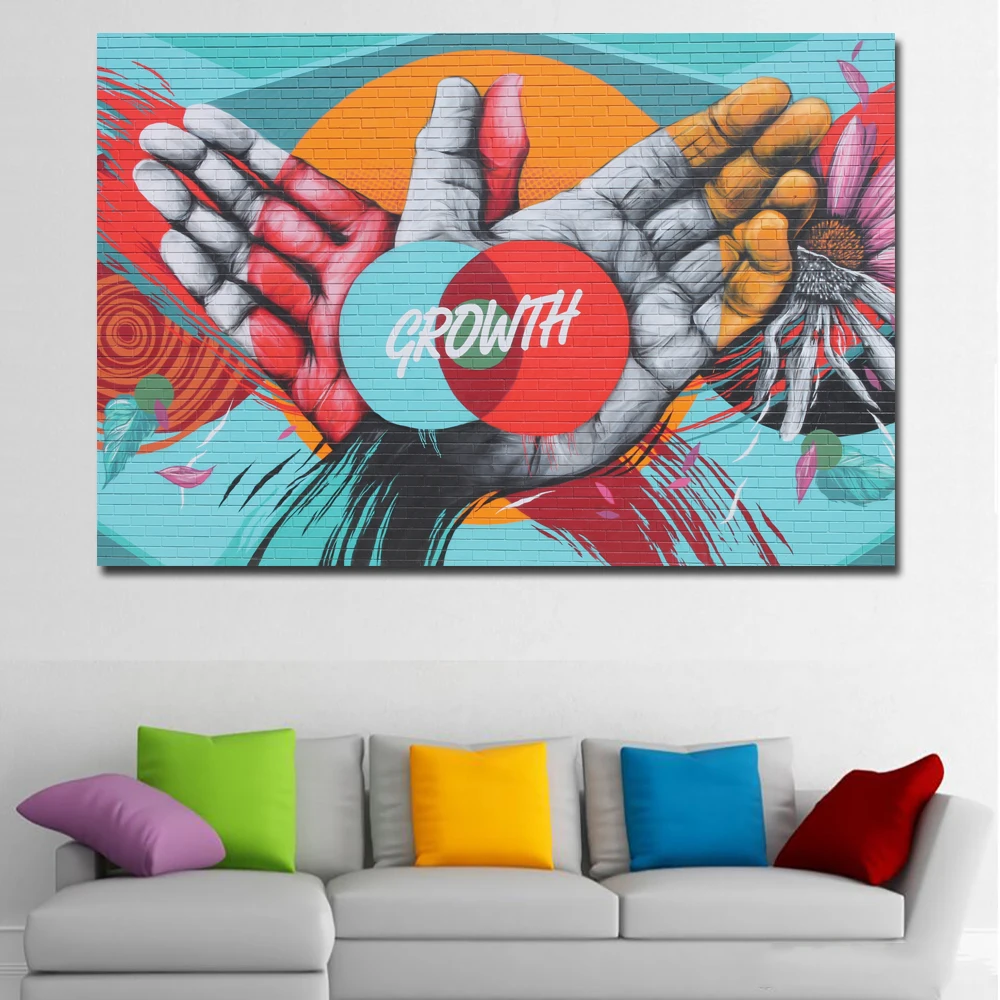 

Colorful Hands Art Prints Modern Oil Painting Printed On Canvas Prints Poster Home Decoration Wall Art Paintings For Living Room