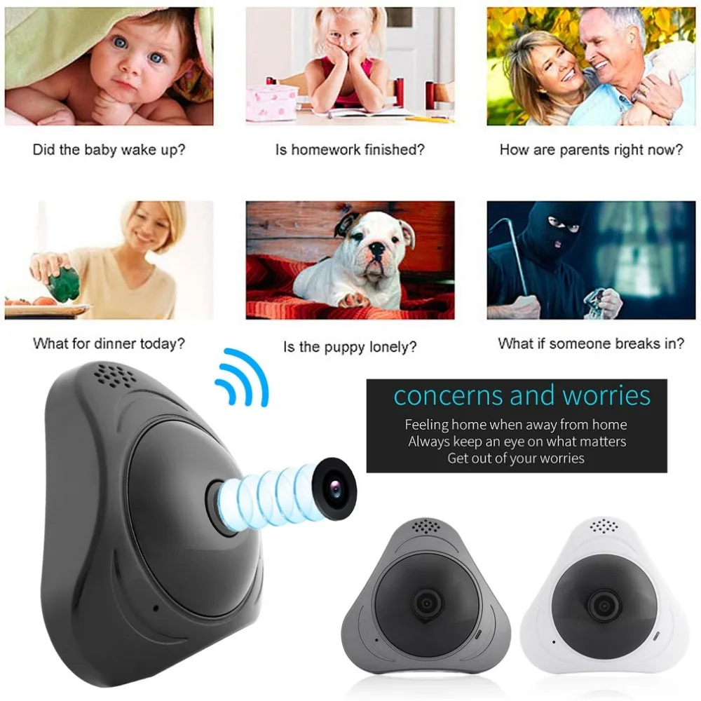 

960P VR WI-FI 360 Degree Panoramic Camera Motion Detection Fisheye'S Smart Wireless IP Camera For Home Monitor EU Plug Wholesale