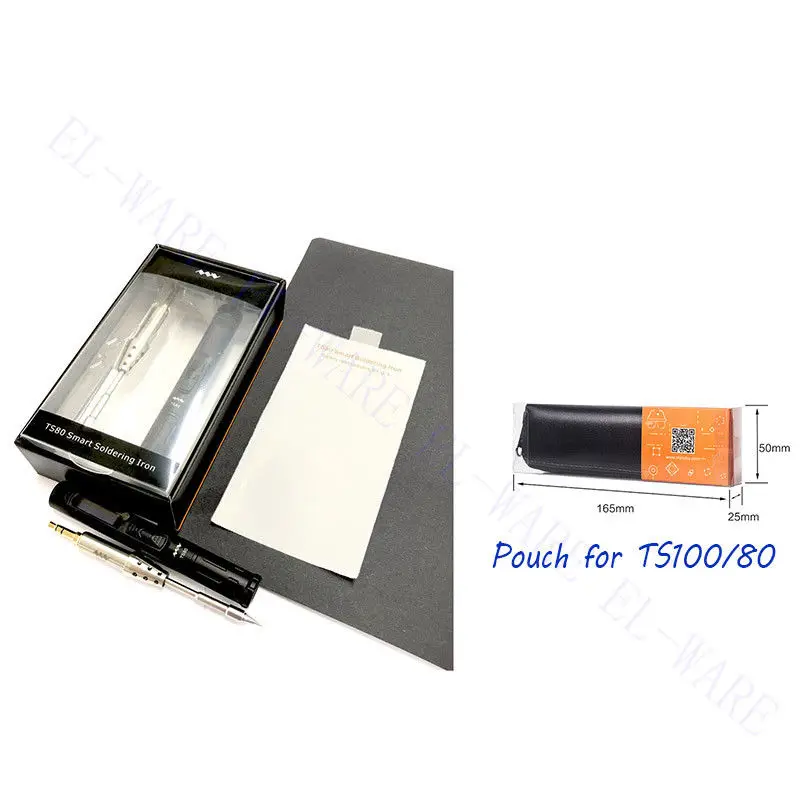 

TS80 Mini New Smart Portable Digital Soldering Iron Tool With B02 Iron Tips With Carrying Pouch for TS100/80
