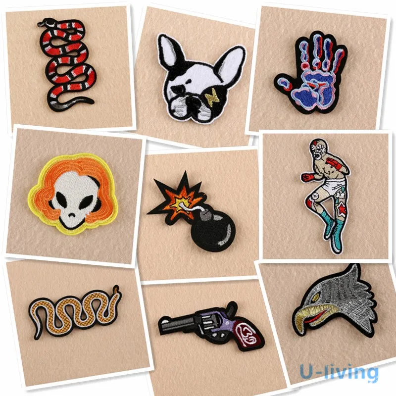 

1pcs Mix Patches for Clothing Iron on Embroidered Sew Applique Cute Patch Fabric Badge Garment DIY Apparel Accessories