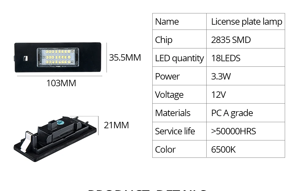 LED SMD License Plate Lights For BMW_03
