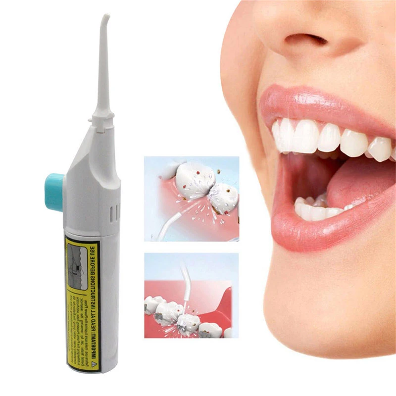 Портативный отбеливание зубов Чистка Мощность нить струи воды зубные Flosser глубокий отбелить зуб без батареи зубной чистке