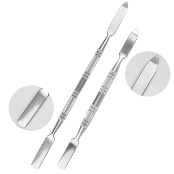 

1Pcs Stainless Steel Spatula Foundation Mixing Cosmetic Stick Color Tool Double head long short section durable makeup mixer rod