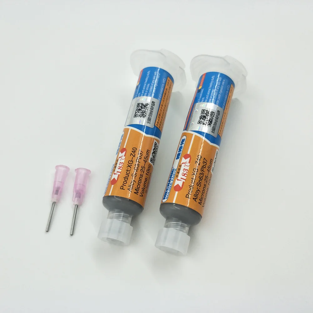 2 шт. 10CC Mechanic Оловянная флюс паяльной пасты Sn63/Pb37 25 45um шприц для PCB SMD мобильный