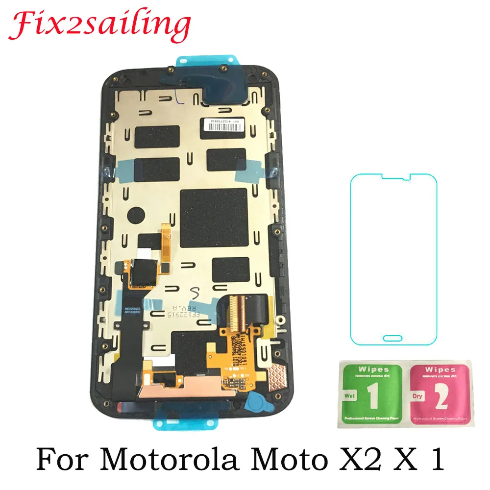 

For Moto X+1 X2 LCD Display XT1092 XT1095 XT1097 Touch Screen Panel Assembly With Frame Replacement Parts Free Shipping 5.2inch