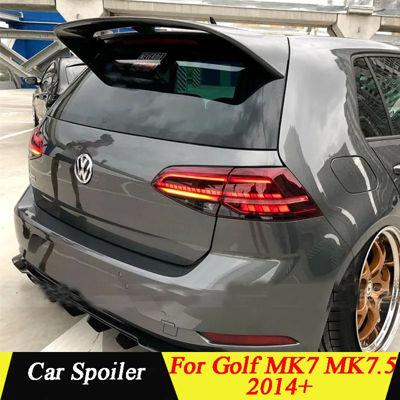 Для Volkswagen GOLF 7 MK7 MK7.5+ FRP материал праймер цвет украшение в виде хвостового крыла задний багажник спойлер на крыше(не forGTI