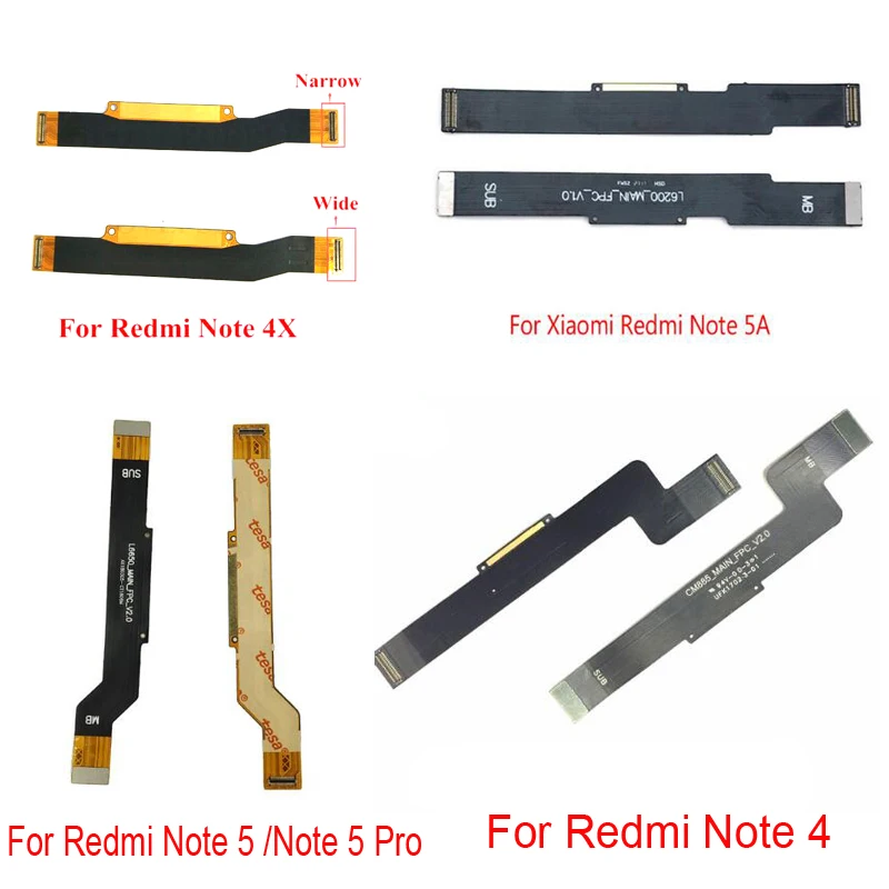 Запасные части, материнская плата, гибкий кабель, лента для Xiaomi Redmi Note 2 3 4 4x5 6 7 Pro 5A, ЖК-коннектор, лента