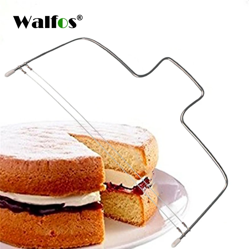 

WALFOS Single Double Line Adjustable Stainless Steel Metal Cake Cut Slicer Device Decorating Bakeware Kitchen Cooking Tool