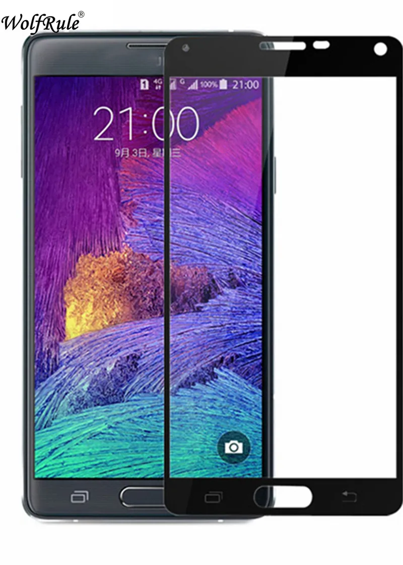 2 шт протектор экрана для samsung Galaxy Note 4 стекло закаленное стекло для samsung Galaxy Note 4 полное покрытие стекло защитная пленка