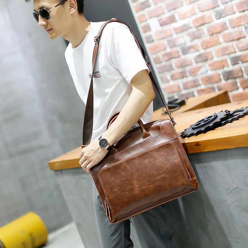 GUMST الرجال حقيبة يد مجنون الحصان الجلود رسول حقيبة سفر الأعمال الرجال حمل أكياس رجل عارضة Crossbody حقائب