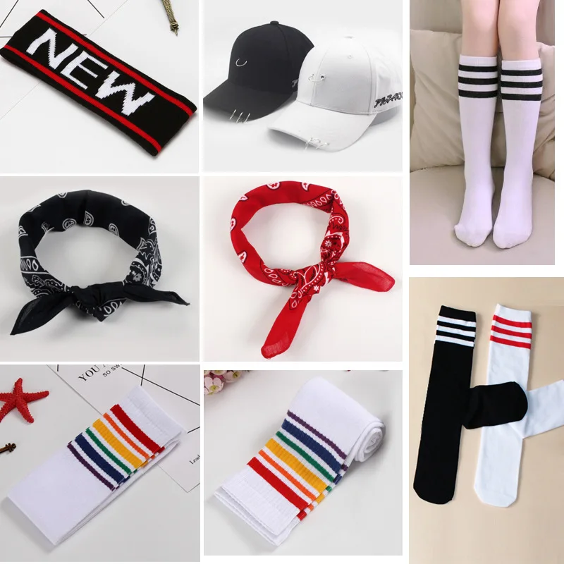 Children Hip hop dance accessories hat socks headwear Stage Performance