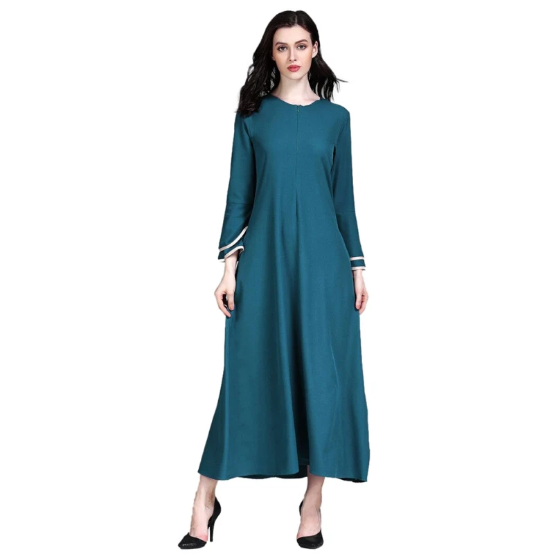 Muslim Fashion Abaya Arabia Robes Big Size Women's Long Abayas Ankle ...