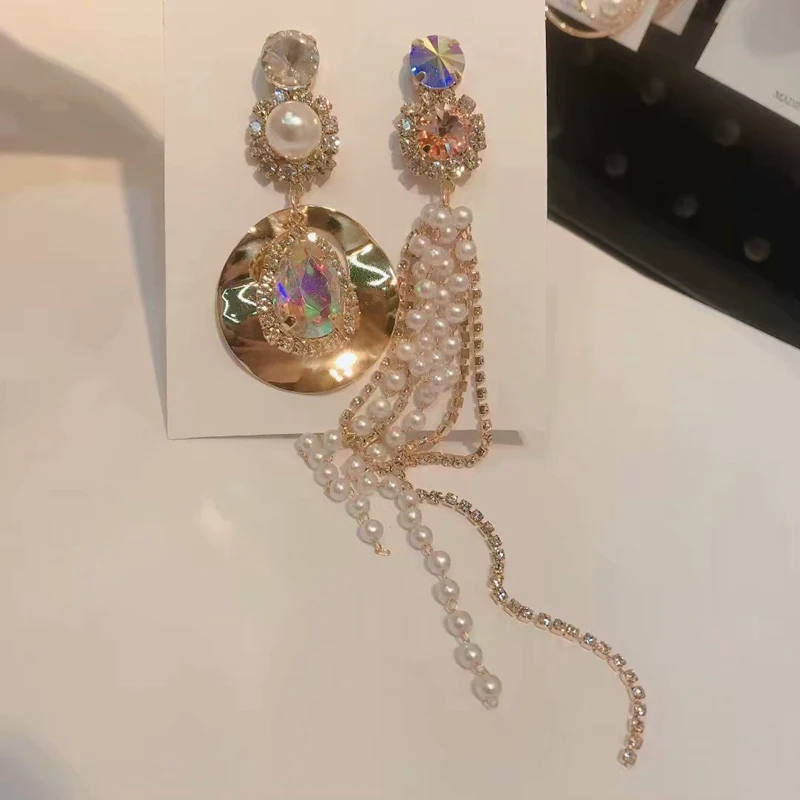 Корейские длинные висячие серьги для женщин boucle d'oreille femme асимметричные с