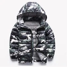 Enfants Vestes D’hiver Garçons Manteaux Camouflage Down Vestes Pour Enfants Filles A + + + 2-12 Ans Enfants Vêtements d’hiver-vêtements