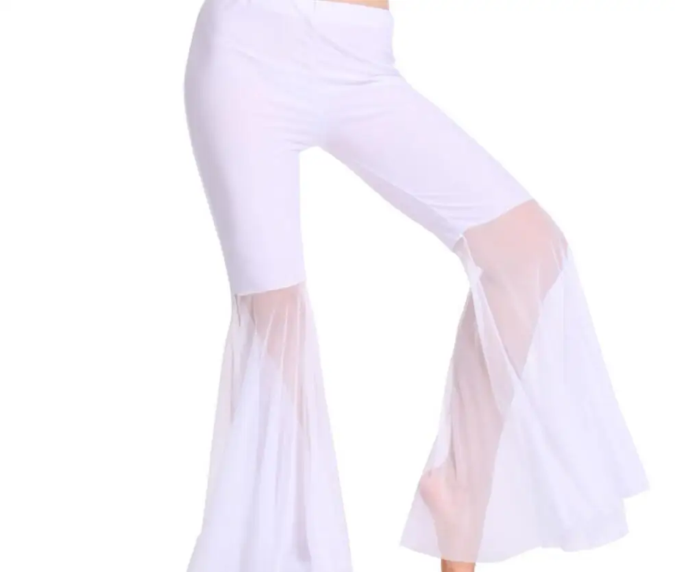 Сексуальные женские брюки для танца живота с сеткой рыбий хвост эластичные длинные брюки удобные тренировочные брюки