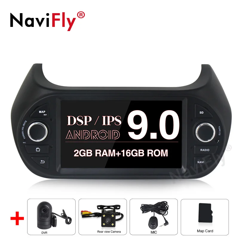 Ips DSP HD Автомобильный мультимедийный плеер gps Android 9,0 Автомагнитола 1Din DVD для FIAT/Fiorino/Qubo/Citroen/Nemo/peugeot/Bipper - Цвет: car gps