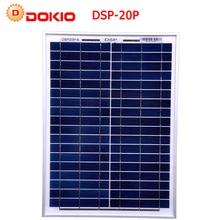 DOKIO Polysilicon Silicon 20W Solar Panel+ PWM12V 10A With Controller USB Interface LED Light For RV Car Boat Tourism