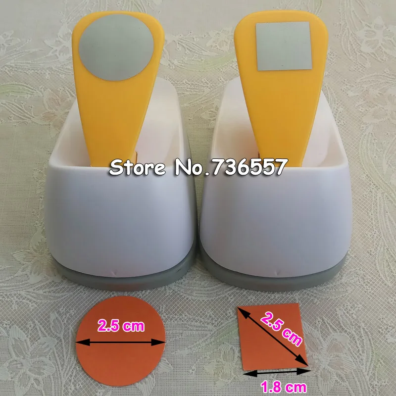 

2pcs circle and square shape craft punch set Craft Scrapbooking school Paper Puncher eva hole punch free shipping 1.8cm 2.5cm