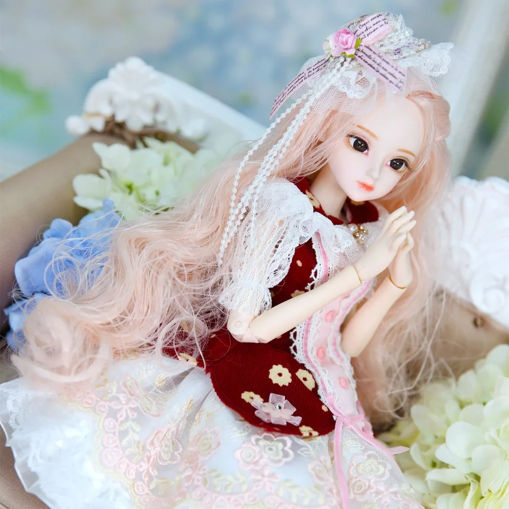 1/4 BJD Dairy Queen name by Rumia бледно розовые волосы механический сустав одежда обувь 45