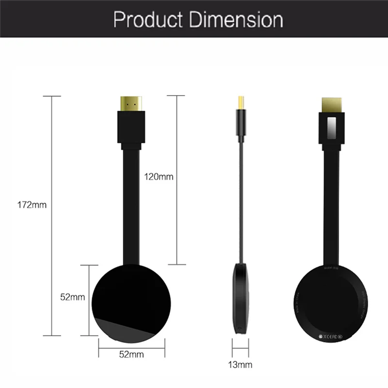 Wecast 2 4 5G беспроводная wifi ТВ карта Miracast Airplay DLNA tv Dongle C68 RK3036 зеркальное отображение