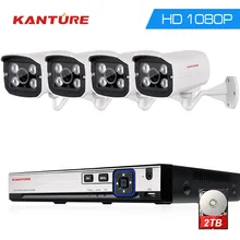 KANTURE CCTV система безопасности 4CH 1080p HDMI DVR NVR 4 шт. AHD CVI 1080P 2.0MP Водонепроницаемая камера система 4ch комплект видеонаблюдения