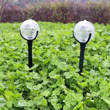 2 шт. IP55 0,1 Вт в виде разноцветного шара Солнечный светодио дный огни газон наружного освещения Путь Сад подсветка украшают лампы