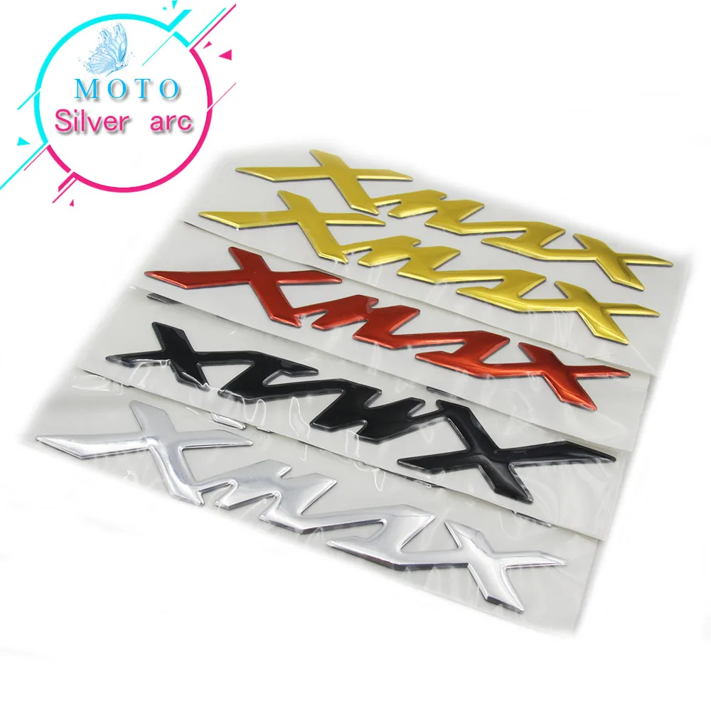 

One Pair Chrome MOTORCYCLE EMBLEM BADGE DECAL 3D TANK WHEEL LOGO FOR For Yamaha X-MAX XMAX 125 250 400