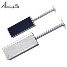 Новое поступление 48led СВЧ радар Датчик движения Солнечная лампа 800LM подсветка водонепроницаемый уличный открытый настенный светильник