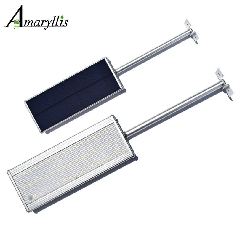 

New Arrival 48led Microwave Radar Motion Sensor Solar Lamp 800LM Highlight Waterproof Street Outdoor Wall Lights