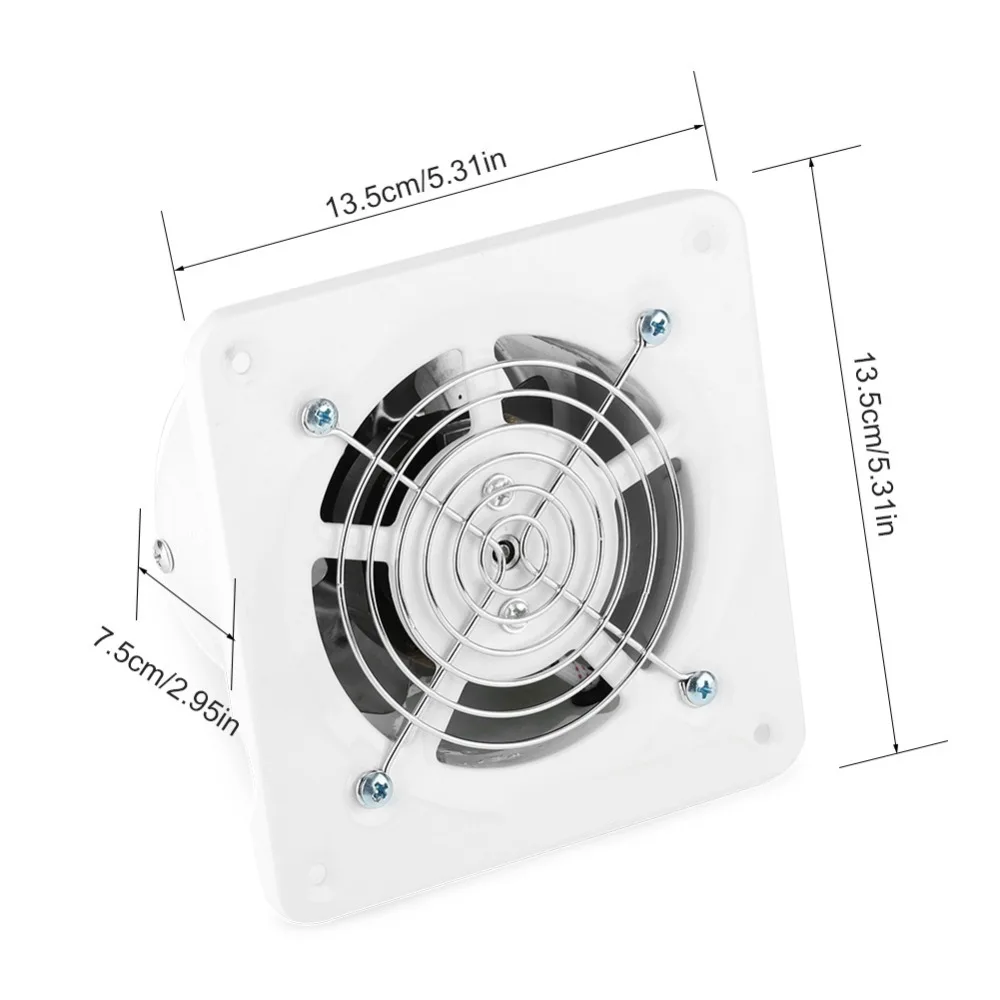 Лидер продаж 25W 220V вентилятор вытяжной настенный 4 дюйма Вытяжной вентилятор низкая Шум дома Ванная комната Кухня гараж, устанавливаемое на вентиляционное отверстие в салоне автомобиля вентиляции