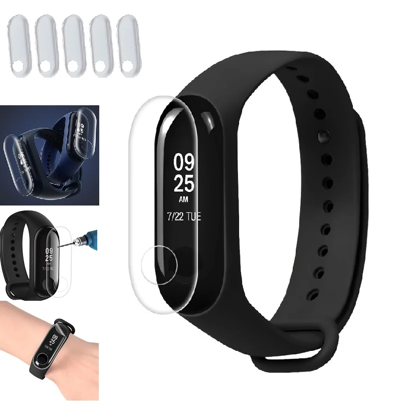 

5PCS For Xiaomi Mi Band 3 Screen Protector for Xiaomi Mi Band 3 Smart Wristband Protective Film Miband 3 Film