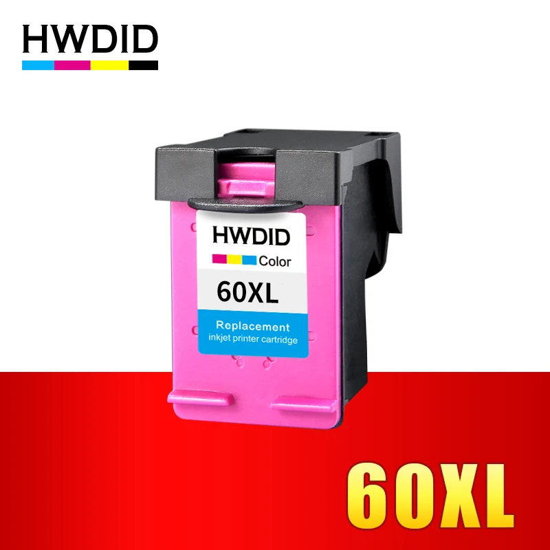 

HWDID 60XL Color Refilled Ink Cartridge Replacement for HP 60 for Deskjet F4440 F4480 F2430 D2545 ENVY 100 120 C4640 C4650 C4680