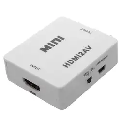 Мини HD видео HDMI AV CVBS NTSC/PAL сигнал ТВ конвертер, VHS видео рекордер, DVD-HDMI RCA белый