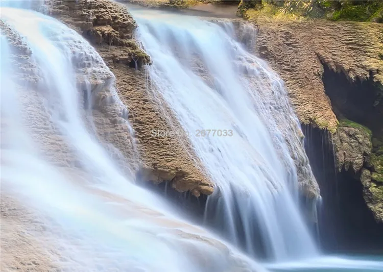 HD пейзаж с водопадами лес фото фрески обои Гостиная ТВ диван фон настенный домашний декор настенная ткань Papel де Parede