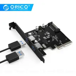 ORICO 2 Порты и разъёмы USB3.1 PCI-E адаптер PCI Express карты расширения 15-контактный разъем питания для настольных компьютеров PC