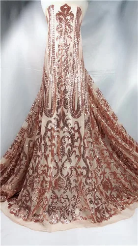 Вышитые блестками африканский Серебряные Кружева Высокое качество в нигерийском стиле свадебное платье, французского кружева гипюр шнур кружевной - Цвет: 3