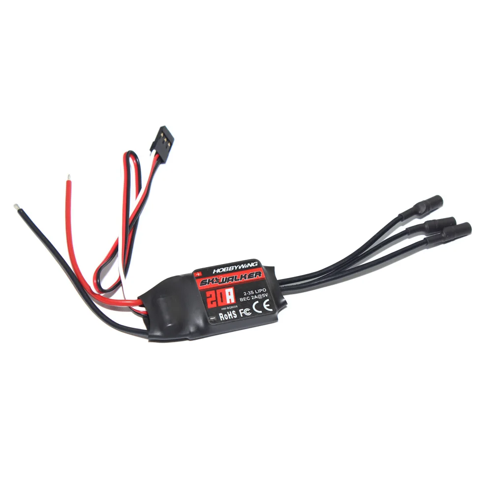 

F17836/37 Drone Parts Hobbywing SkyWalker BEC 2-3S Lipo Speed Controller 20A /15A Brushless ESC for RC Aircraft Helicopter