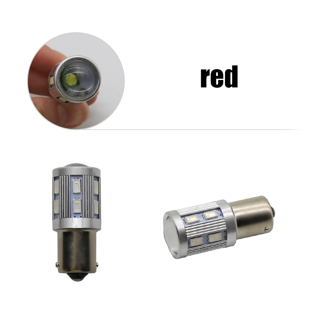 Светодиодные лампы EURS 10 Вт 1156 BA15S P21W 5630 12 SMD указатели поворота задний фонарь
