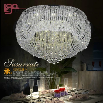 

new design large chandelier crystal lamp AC110-240V lustres home lighting