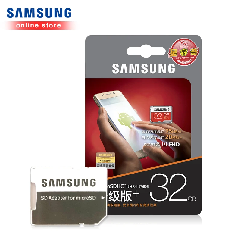 SAMSUNG Micro SD карты Class10 TF card 64 Гб 128 256 512 100 МБ/с. 32 Гб карта памяти для samrtphone и настольный ПК