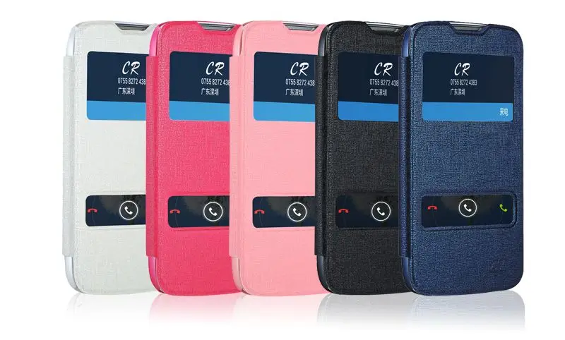 Funda de teléfono móvil g610, Funda de cuero ventana inteligente - AliExpress Teléfonos y