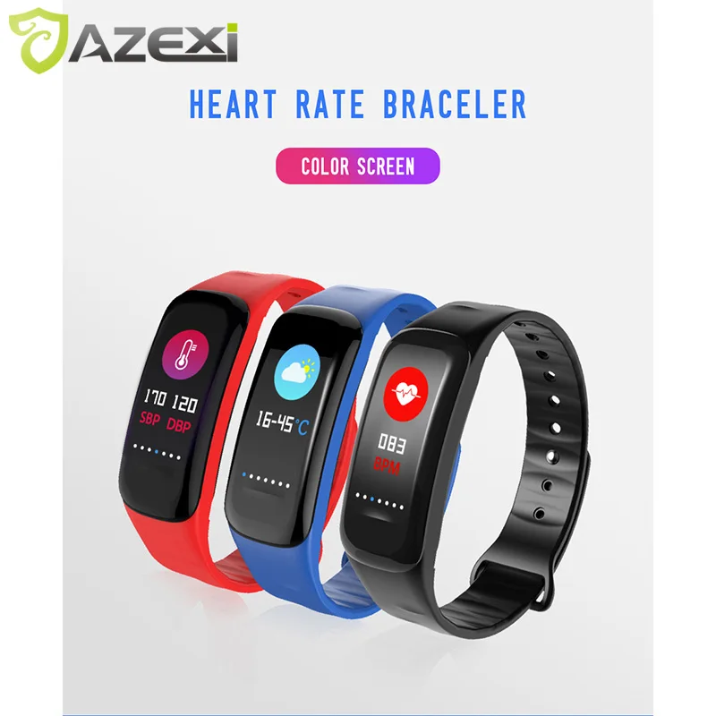Azexi C1 Smart Sport Bracelet Heart Rate Monitor Pedometer Strap