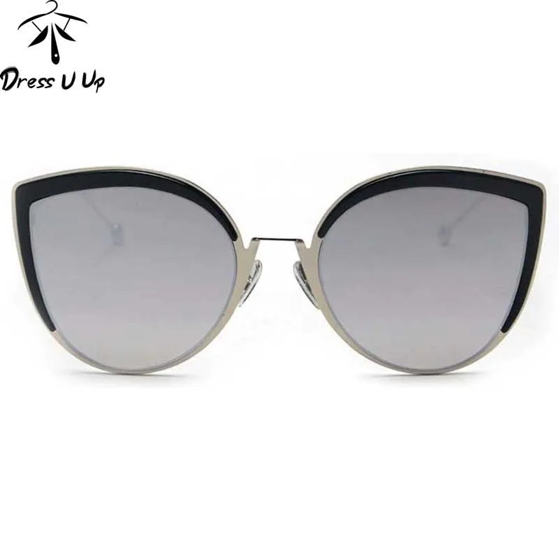 

DRESSUUP Fashion Sunglasses Women Brand Designer Shades Cat Eye Big Frame Sun Glasses For Female UV400 Gafas
