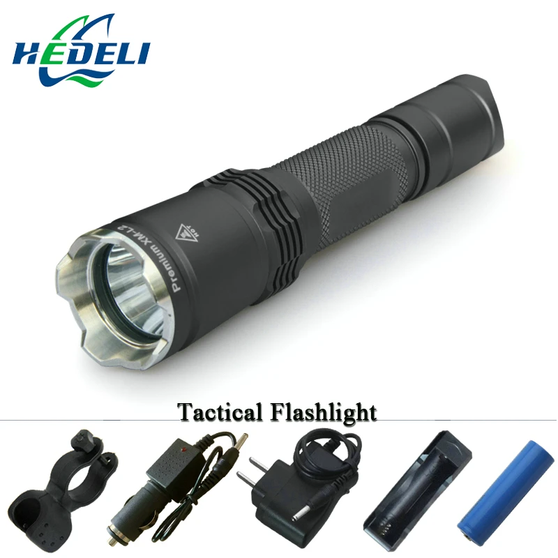 

Tactical led flashlight high quality with tactical features light police flashlight waterproof rechargeable battery 18650 CREE