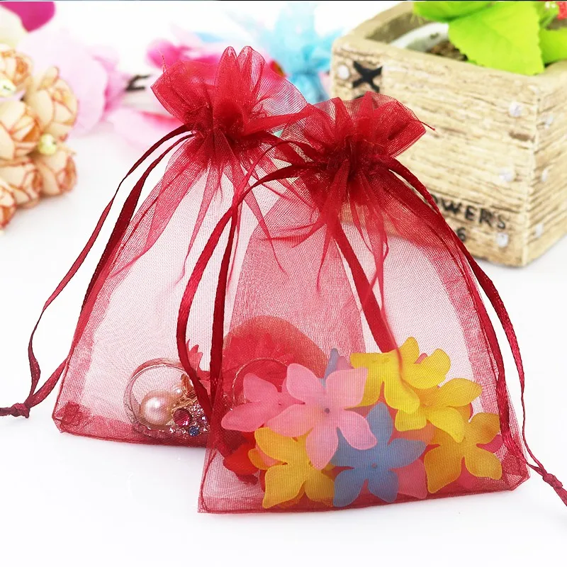 Оптовая смешанный Цвет органза сумки 13x18 см 1000 шт./лот 23 Цвет в наличии Подарочные конфеты сумки для праздника свадебная вечеринка украшения